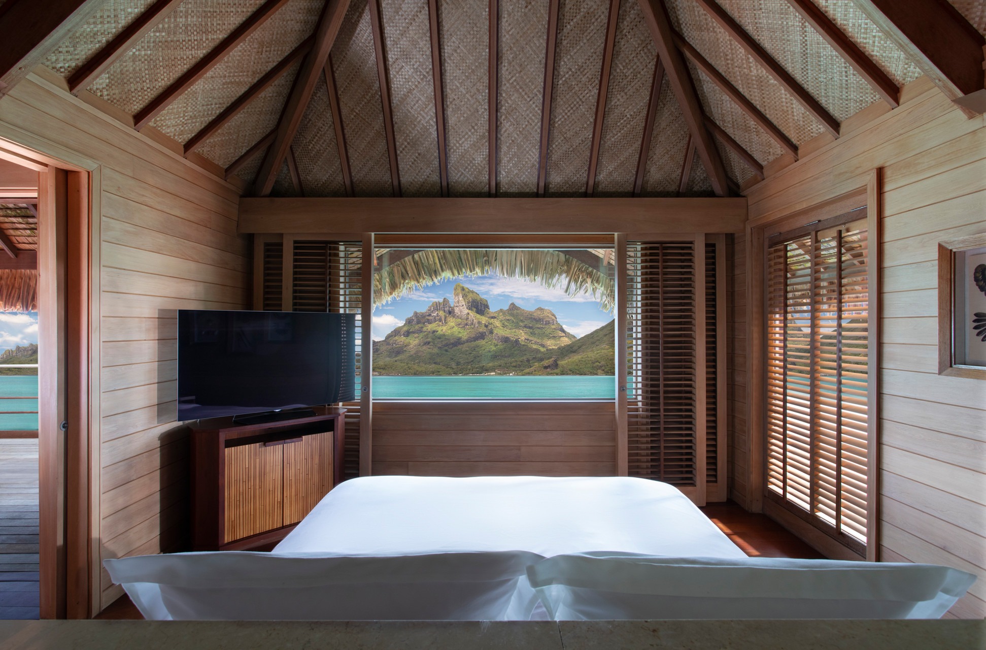 Mountain View from Overwater Bungalow in Four Seasons Bora Bora