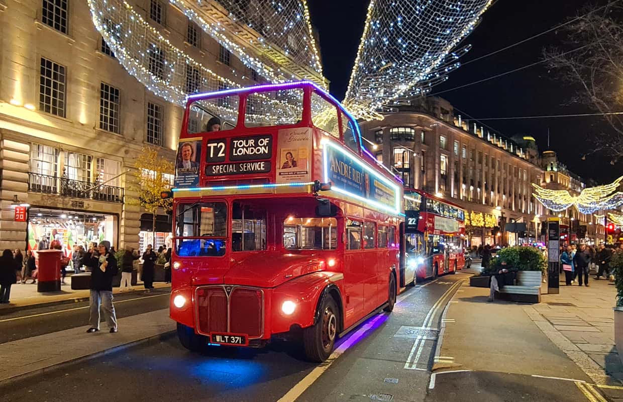 London Christmas Lights bus tour