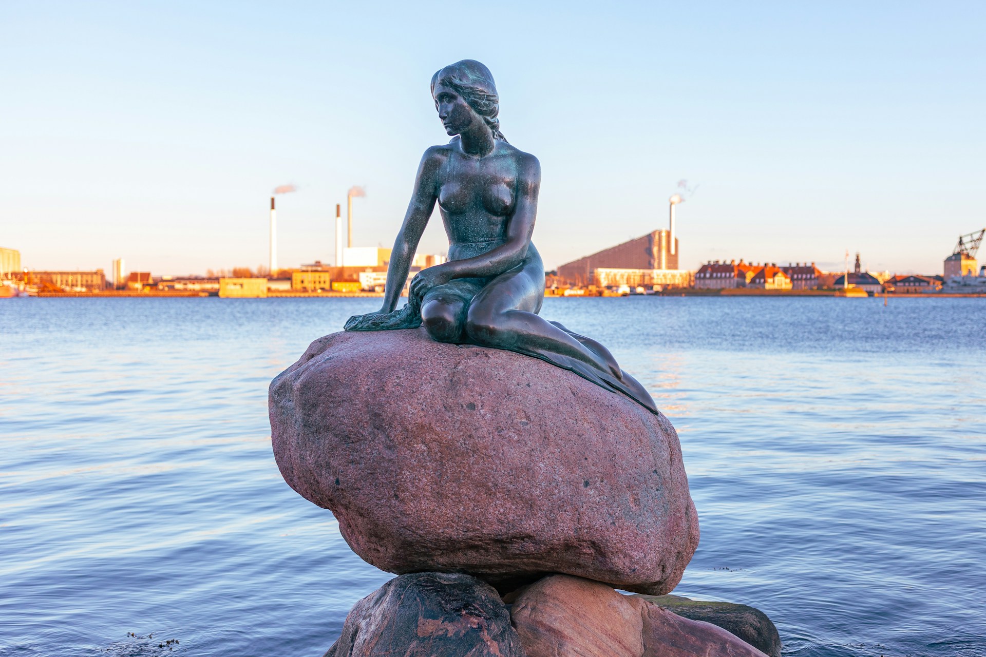 Little Mermaid statue in Copenhagen