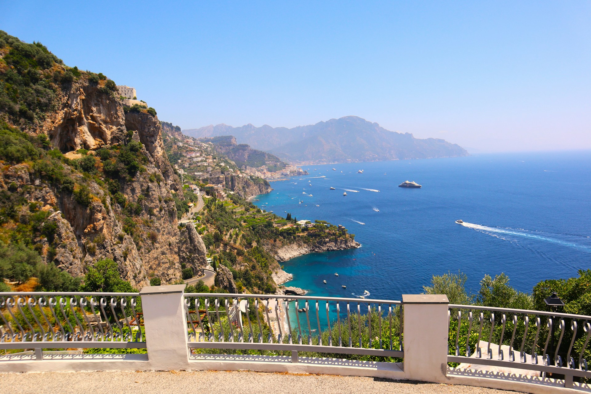 a scenic view of the Amalfi Coast